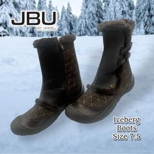 JBU Women's Brown Quilted Winter Boots